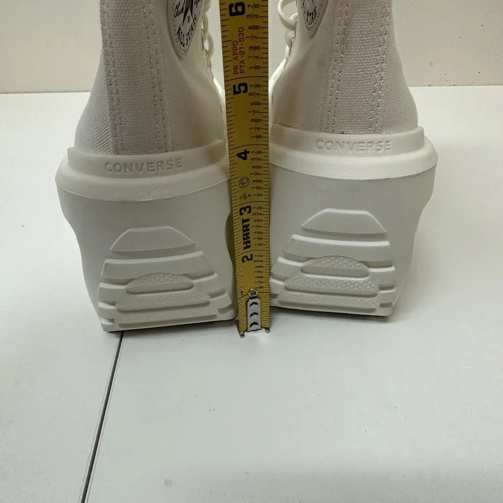 Converse Chuck 70 De Luxe Wedge Egret Women's Size 7.5 Platform Shoes NEW
